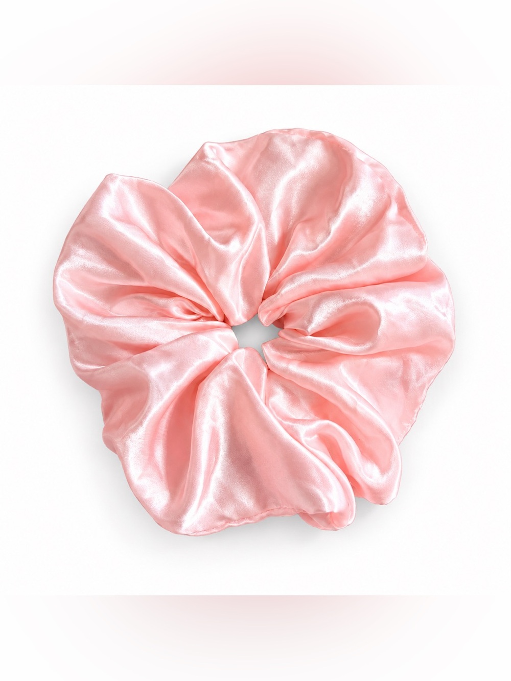 Lux Satin Scrunchie in Blush Pink